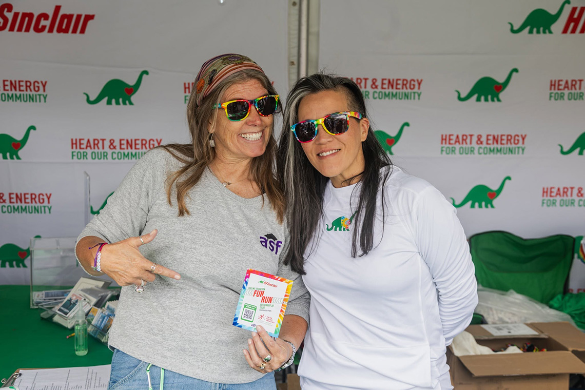 ASF board members Treva King and Kim Davis recently volunteered to help welcome summer at the Waterfront Festival. 
